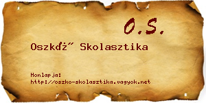 Oszkó Skolasztika névjegykártya